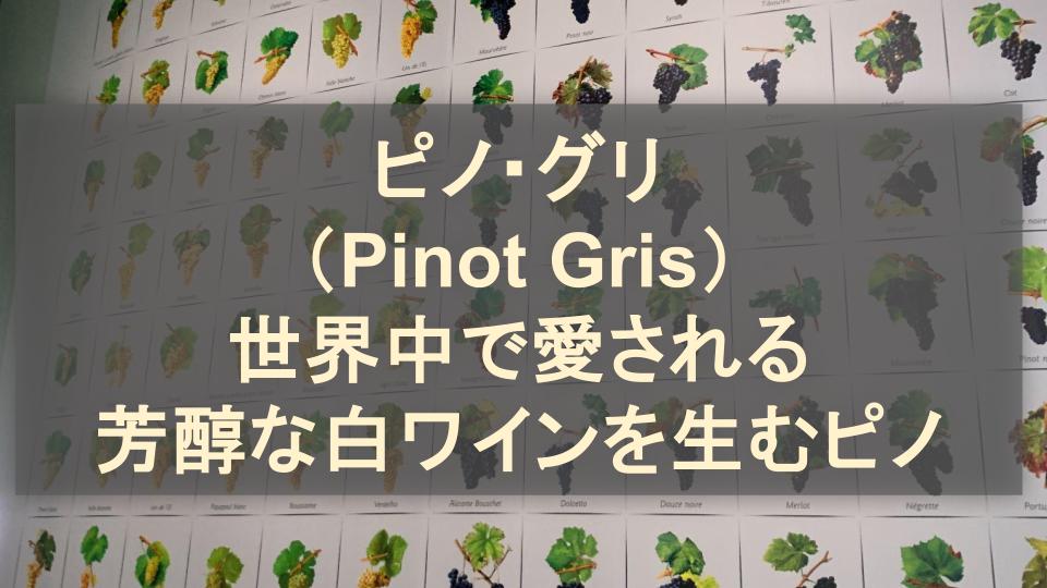 ピノ・グリ（Pinot Gris）│世界中で愛される芳醇な白ワインを生むグレーのピノ種