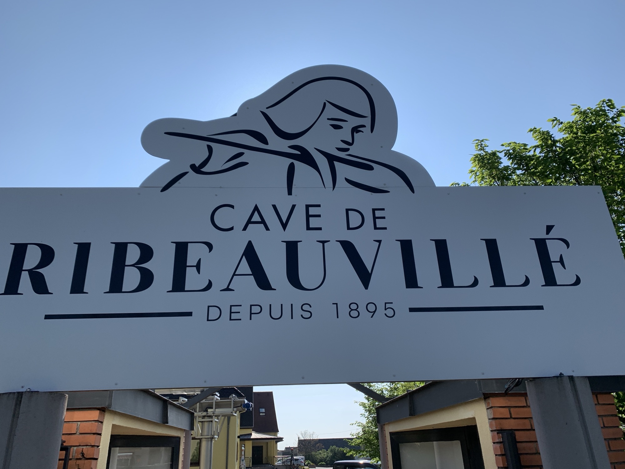 著者が訪れたカーヴ・ド・リボーヴィレの看板