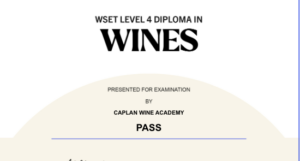 WSET Diplomaの合格証